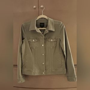 Liverpool Classic Jean Jacket, Size M, Palm Green